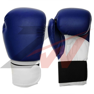 Guantes de Boxeo Azules de PU con Cierre de Velcro en los Dedos y Soporte para Muñeca, para Adultos, Unisex, Equipo de Combate para Gimnasio, Personalización con Logotipo - Product Image 5