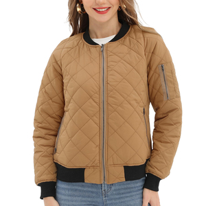 Vestes bomber pour femmes à manches longues avec fermeture éclair, dernier modèle, veste bomber élégante et tendance pour femmes en vente - Product Image 1
