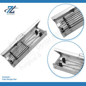 Kit d'instruments chirurgicaux dentaires en acier inoxydable à conception manuelle à clapet pour procédures d'implantation Pakistan - Product Image 3