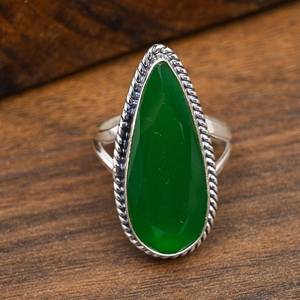 Green Onyx Gemstone Ring 925 Sterling Silver Handmade Decent Jewelry Natural Gemstone Lavish Ring Special Occasion Gift - Product Image 1