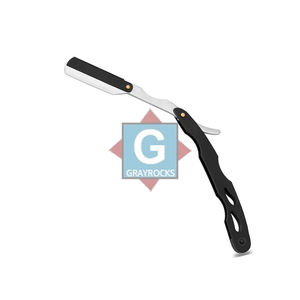 Elegante Afeitadora Hadel de Acero Inoxidable para Hombre, Negra y Plateada, Maquinilla de Afeitar de Borde Recto para un Afeitado Suave - Product Image 6