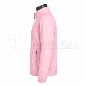 <b>Pink</b> Unisex <b>Waterproof</b> Eco-Friendly Windproof <b>Jacket</b> Casual Stand Collar Zipper Closure Lightweight Winter Outdoor Apparel Loose - Product Image 4