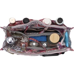 Organizer per Borsa da Donna ad Alta Capacità con 13 Tasche e Manico, Stampa Peonia, Organizer Interno per Borsetta - Product Image 2