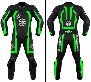 Traje de Carreras de Cuero de Vaca/Canguro Rawsaki para Hombre, Mono de Una Pieza con Armadura de Nivel 2 CE, Hecho a Medida, Protección OEM - Product Image 1