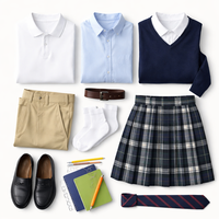 Uniformes scolaires en coton personnalisés pour enfants, unisexes, en gros, avec étiquettes tissées sur mesure - Fabricant OEM offrant une livraison rapide d'échantillons