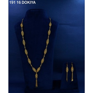 สร้อยคอทองแดงชุบทองประดับลูกปัดทรงเรขาคณิต - สไตล์คลาสสิกทันสมัยสำหรับผู้หญิงในโอกาสงานแต่งงาน Dokiya - Product Image 4