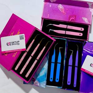 Pinzas para Pestañas de Acero Inoxidable Plateado/Dorado con Recubrimiento en Polvo Personalizadas de Alta Calidad Profesional GETUP BROSONS IMPEX - Product Image 5