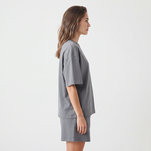 Ensemble décontracté d'été pour femme : Crop top et short imprimé lettres – Tenue deux pièces en tissu (T-shirt et short) - Product Image 2