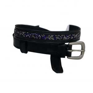 Cinturón de cuero inglés para jinete de caballos Multi Crystal Jodhpur Breeches Belt Producto de cuero genuino. - Product Image 1