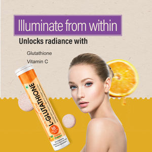 Travel Easy Orange Flavor L-Glutathione <b>Vitamin</b> <b>C</b> Effervescent <b>Tablets</b> 10 Count Suitable For Routine Easy Dissolving In Water - Product Image 3