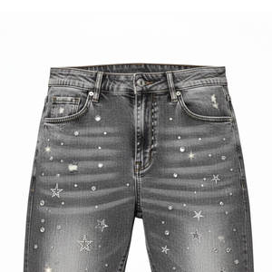 Shorts de Mezclilla con Pedrería OEM, Fábrica de Marca Privada, Marcas de Moda con Soporte para Pedidos al por Mayor y Cumplimiento de Exportación - Product Image 3