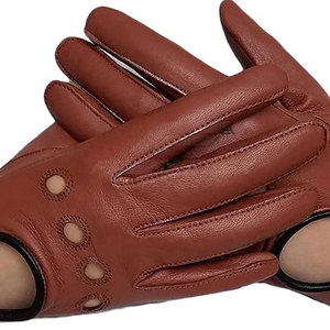Gants de conduite en cuir unisexes de qualité supérieure pour l'hiver, gants de protection respirants à doigts complets, durables et de haute qualité, personnalisables - Product Image 1
