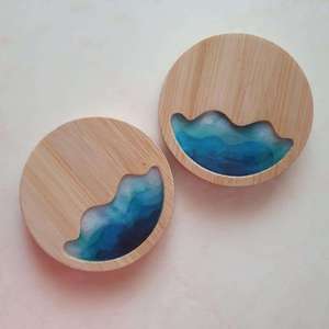 Posavasos de Madera y Resina al por Mayor para Té, Café, Vino y Cerveza, Decoración para Cocina y Mesa - Product Image 4