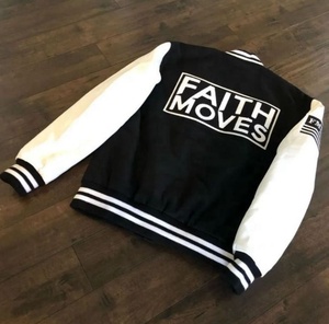 Unisex Black for Heavyweight Leather Varsity Jacket with Letter Embroidery <b>Button</b> Closure Casual Style Regular Fit Winter Wear - Product Image 2