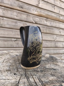 Custom Handmade Natural Horn Mug Buffalo Horn Drinking <b>Cup</b> Rustic Eco Friendly Drinkware For Outdoor <b>Camping</b> Travel And Home - Product Image 6