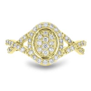 แหวนเพชรคลัสเตอร์เพาะเลี้ยงในห้องปฏิบัติการสำหรับผู้หญิง ดีไซน์ทรงกลมแบบฮาโล แหวนทองคำแท้ ของขวัญวันเกิด เครื่องประดับชั้นดี หรูหรา สง่างาม มีสไตล์ - Product Image 1