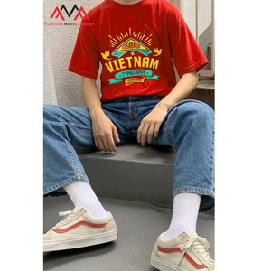 T-shirt pour homme FMF décontracté à manches courtes rouge imprimé (imprimé graphique) streetwear beachwear 95% coton + 5% élasthanne - Product Image 2