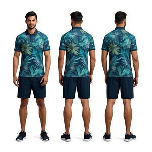 เสื้อโปโลผู้ชายลายพิมพ์แบบซับลิเมชั่นสไตล์ทรอปิคอล - Product Image 3
