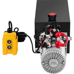 Nuova Pompa Idraulica a Singolo Effetto da 10 Quarti con Pompa Elettrica e Serbatoio in Metallo per Rimorchio Ribaltabile - Product Image 1