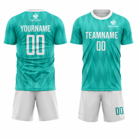 Ensemble de maillot et short de football personnalisé en sublimation, grande taille, avec nom d'équipe et numéro de joueur, respirant et à séchage rapide