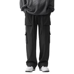 Pantalones Cargo Rectos Sólidos con Logotipo Personalizado, Pantalones Deportivos para Hombre, Pantalones Cargo Multibolsillos de Alta Calidad - Product Image 5