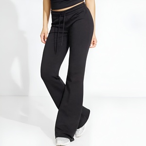 Pantalon de jogging ample pour femme, taille haute, coupe décontractée, doux et confortable, avec ceinture élastique - Product Image 4
