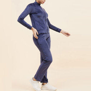 Survêtement en velours pour femme, tissu extensible doux, coupe flexible, classique, pour l'hiver, tenue décontractée, style tendance - Product Image 3