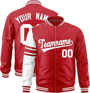 Vestes universitaires à manches en similicuir, vestes de baseball pour garçons, personnalisables, vente en gros - Product Image 2