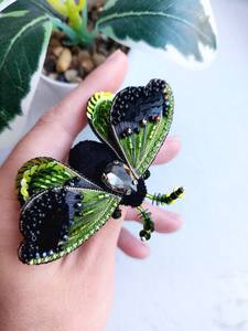 Premium MD HANDICRAFTS Decorative Embroidered Handmade Elegant Beaded Brooch for Children's Women's Wedding Jackets Scarves - Product Image 5