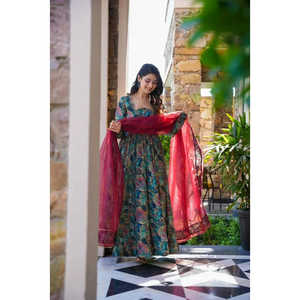 ชุด anarkali พิมพ์ลายดิจิตอล Nikita - Product Image 2