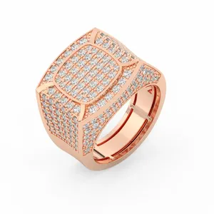 แหวนหมั้นวินเทจประดับเพชรโมอิสซาไนต์ทรงกลม 5 กะรัต ยี่ห้อ TISHYA DIAMOND ชุบทอง 14K เงินสเตอร์ลิง สำหรับผู้หญิง - Product Image 2