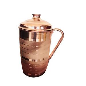 Olla/Tetera de Cobre Clásica Hecha a Mano de Alta Calidad con Tapa y Asa, Diseño Metálico Ecológico con Logotipo Personalizado - Product Image 2