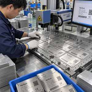 Etiquetas Metálicas con Código QR Personalizado, Etiquetas de Número de Serie con Código de Barras de Aluminio para Seguimiento de Activos, Fabricante OEM - Product Image 4
