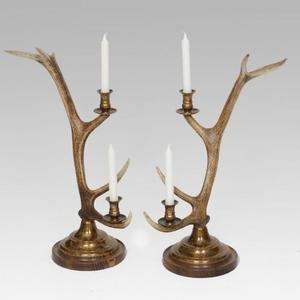 Support de bougie tête de cerf argenté avec bois de cerf pour décoration de Noël, présentation de table, porte-bougie renne fait main, vente chaude - Product Image 5