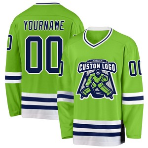 Maillot de hockey sur glace personnalisé, imprimé par transfert thermique, 100% polyester respirant, unisexe adulte, service OEM, couleurs résistantes à la décoloration - Product Image 2