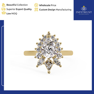 Worldwide Exporter Selling Handcrafted VVS Clarity 925 Sterling <b>Silver</b> <b>Solitaire</b> Diamond <b>Rings</b> for Sale at Excellent Price - Product Image 2
