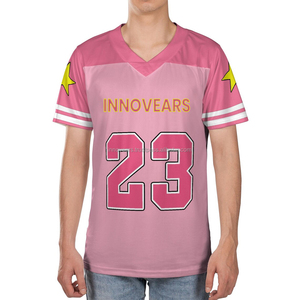 Venta al por mayor de camisetas de fútbol americano personalizadas para hombres, camiseta de aficionado al fútbol cosida bordada en talla grande con logotipo personalizado - Product Image 3