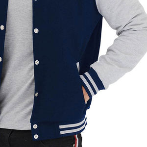 Fantástica Chaqueta Varsity Personalizada para Hombre, 100% Algodón, de Secado Rápido, con Nombre y Número Bordados, Cuello Alto, Chaqueta Deportiva de Invierno - Product Image 6