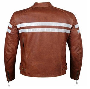 Veste vintage ample pour homme en cuir véritable écologique, réversible, coupe-vent, imperméable, respirante, patchwork coloré - Product Image 3