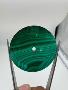 Malachite naturelle verte et noire, cadran plat 37 mm, 2 mm, qualité excellente, pierre précieuse en vrac, idéale pour la fabrication de bijoux, sans perçage, pour montre - Product Image 2