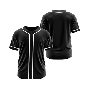 Camiseta de Béisbol Personalizada para Hombre, Manga Corta, Cierre de Botones, Blanca y Azul, Nombre del Equipo 00, Impresión Serigrafiada, Prenda Transpirable de Poliéster - Product Image 2