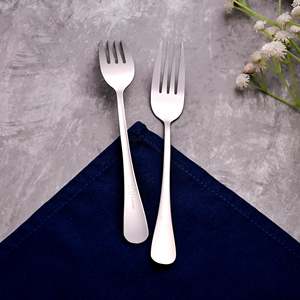 Moonlight Mini Metal & Silicone <b>Forks</b> (Set of 2) for Kids & Home Use Stainless Steel Handle for Dinner Fruit & Food Restaurant - Product Image 2