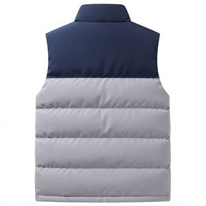 Gilet matelassé en polyester pour homme avec poche zippée sur la poitrine, double couleur, fermeture éclair sur le devant, durable, léger et écologique - Product Image 5