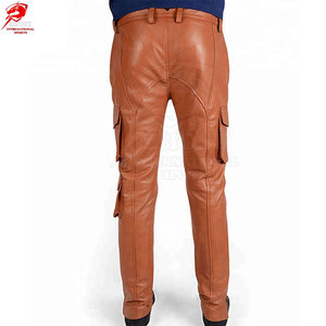 High Quality Casual Wear <b>Men</b> <b>Leather</b> <b>Pants</b> Solid Color Top Selling Streetwear <b>Men</b> <b>Leather</b> <b>Pants</b> - Product Image 2