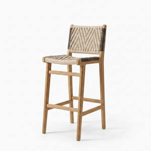 Niko Solid Teak Wood Bar <b>Stool</b> Contemporary Design Eco-Friendly Durable Commercial Home Bar Outdoor School <b>Workshop</b> Villa - Product Image 4