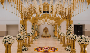 Mandap de Boda de Doble Poste con Temática Majestuosa de Ganesha, Decoración de Lujo para Bodas Indias, Eventos y Fiestas, Suministros al por Mayor - Product Image 4