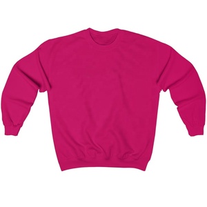 Pull en molleton respirant 100 % coton tricoté de couleur unie, coupe classique, rose, col rond, pour femme, de la sororité Wide Greek House Alpha, idéal pour l'automne - Product Image 1