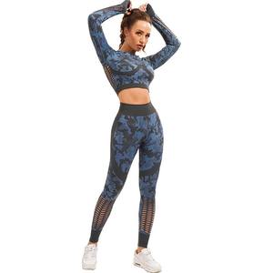 Custom Reversible Solid Plus Size Yoga Leggings & Sports <b>Bra</b> 2-Piece Set for Women Breathable Eco-Friendly Front Logo - Product Image 2
