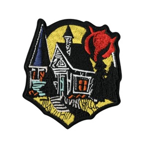 Parche Bordado Termoadhesivo de Sombrero de Bruja de Halloween, Insignia Decorativa de Tela de Forma Irregular para Sombreros y Ropa - Product Image 2