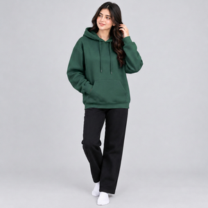Sweat-shirt à capuche pour femme avec strass, détails en cristal décoratifs, coupe classique, molleton doux, manches longues, design personnalisé - Product Image 6